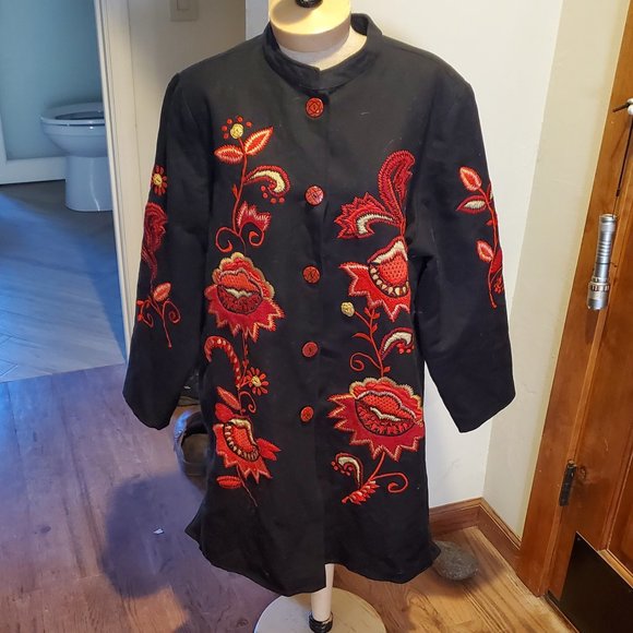 Vintage embroidered jacket (90's) - Picture 1 of 8